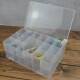 Caja organizadora con divisiones y asa TRANSPARENTE