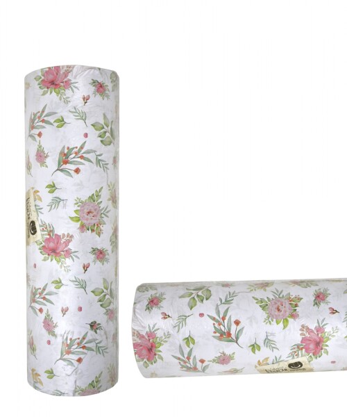 Papel Regalo Bobina 40cm x 100mts PINK FLOWERS