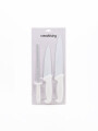 CUCHILLAS SET CON AFILADOR PLATEADO