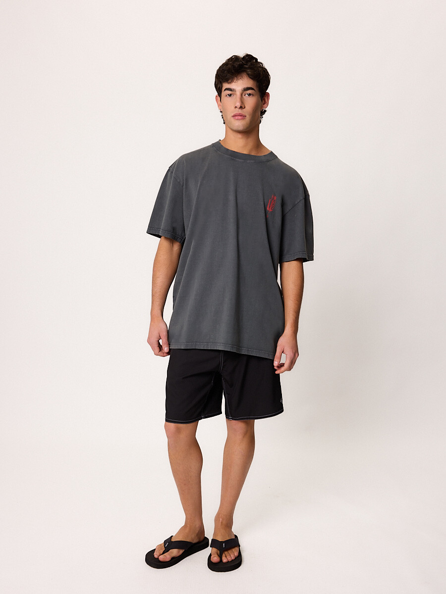 T-SHIRT M/C PALITO DIXIE Gris Oscuro