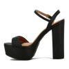 Sandalia Vizzano Mujer Taco 14cm Plataforma 5cm Negro