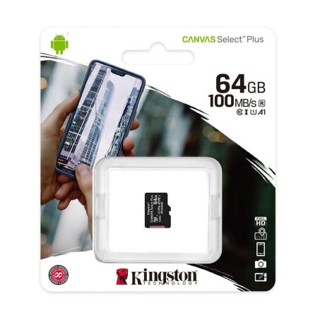 Tarjeta De Memoria Micro SD KINGSTON 64GB CL10 100MB/S Con Adaptador Tarjeta De Memoria Micro SD KINGSTON 64GB CL10 100MB/S Con Adaptador