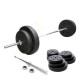 Kit de Barra Recta Larga Maciza De 1.80mts + 60kgs En Discos 4x10Kg 2x5Kg 4x2.5Kg