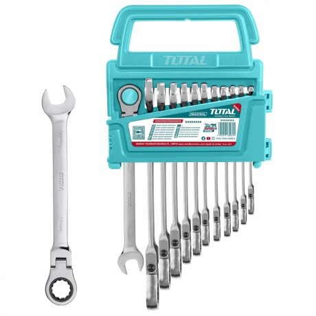 Set De 12 Llaves Combinadas - Fijas Y Móviles Con Crique Set De 12 Llaves Combinadas - Fijas Y Móviles Con Crique