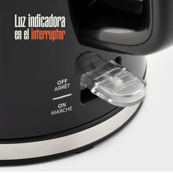 Jarra Electrica Marvo 1.7 Litros Corte Automatico Hervidor Variante Color Negro