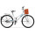 Bicicleta Paseo Dama Rodado 26 + Bolso + Parrilla Blanco