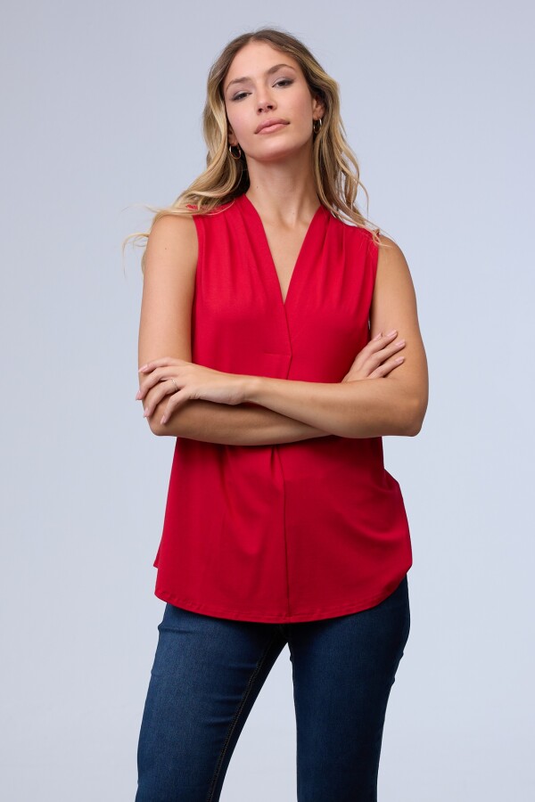 Musculosa Escote V ROJO