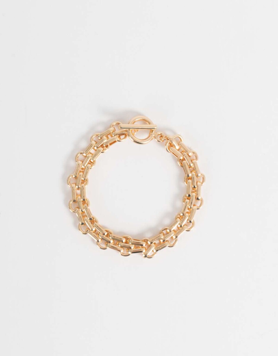 Pulsera Flexible De Metal - Dorado 