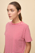 REMERA SCALA Blanco/Rojo