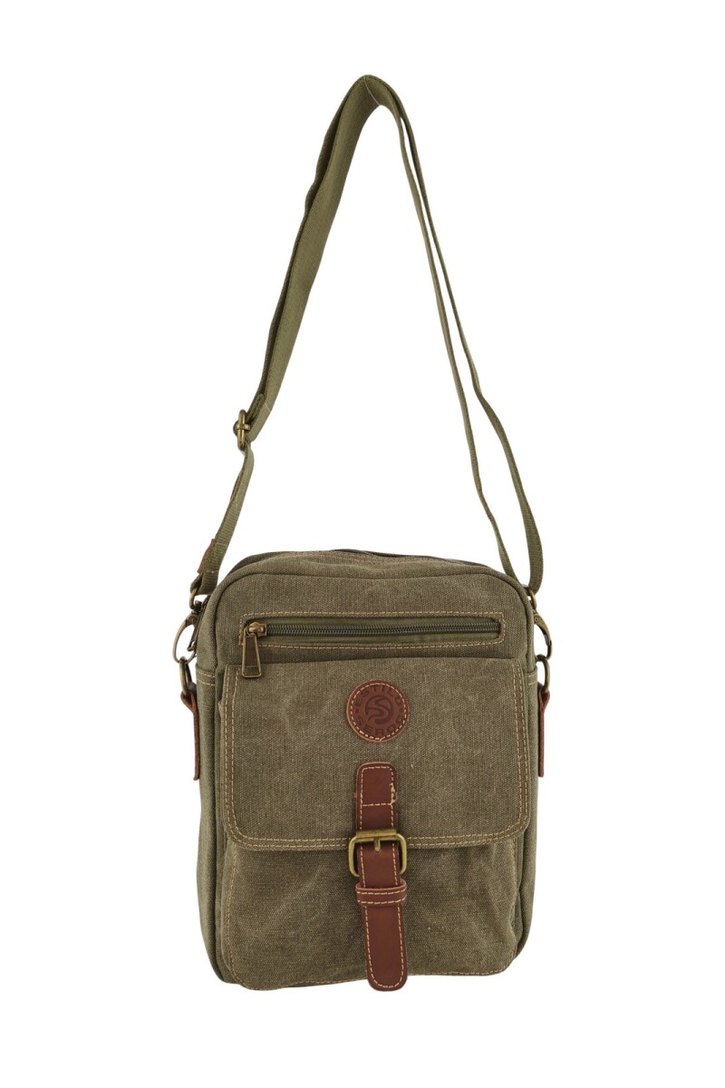 Morral cruzado en Lona Vintage Verde