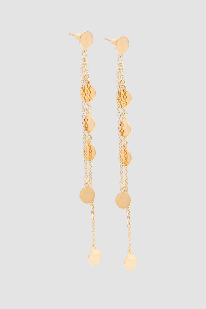 Aros cadenas y lunares - Oro fuerte 