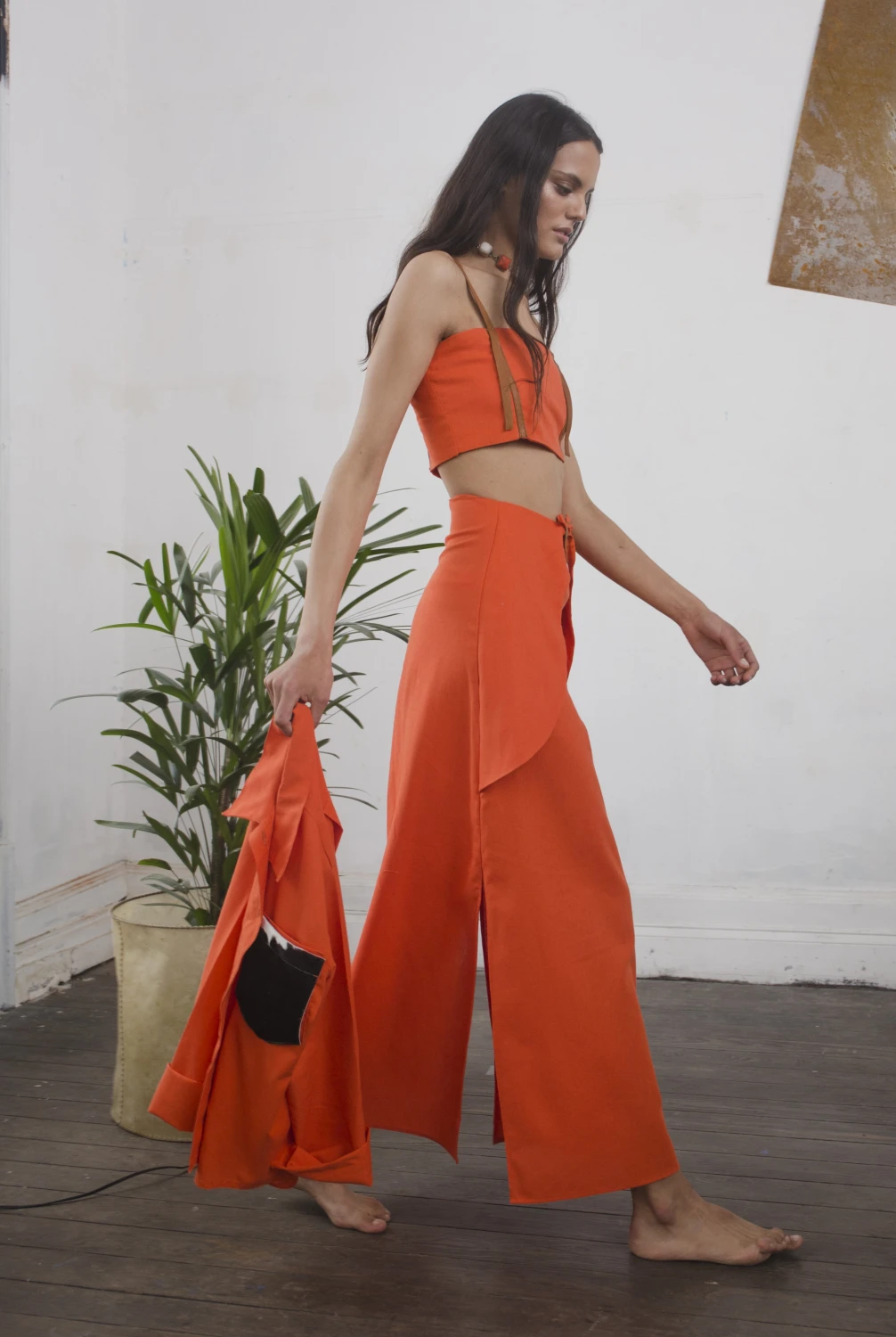 Sun Skirt naranja l