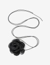 Gomitas Elásticas Flores Gomita Elástica Con Flor Textil - Negro