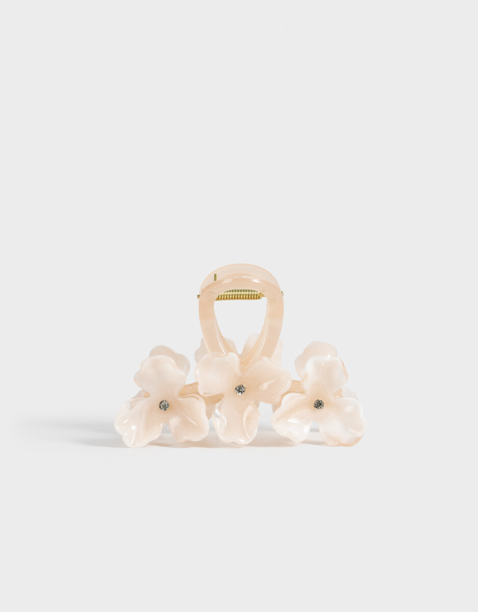 Broche Acrílico Con Flores 
