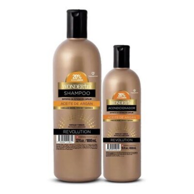 Shampoo WonderTex Argán 1 LT + Acondicionador 450 ML con Bono 20% OFF Shampoo WonderTex Argán 1 LT + Acondicionador 450 ML con Bono 20% OFF