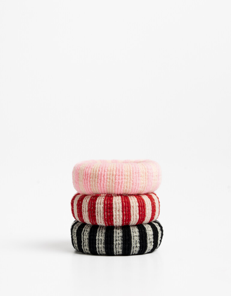 Gomitas Elásticas Sets Estampado Set De Gomitas Elásticas - Estampado Rayas