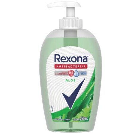 REXONA JABÓN LIQUIDO ALOE CON DISPENSADOR 250ml REXONA JABÓN LIQUIDO ALOE CON DISPENSADOR 250ml