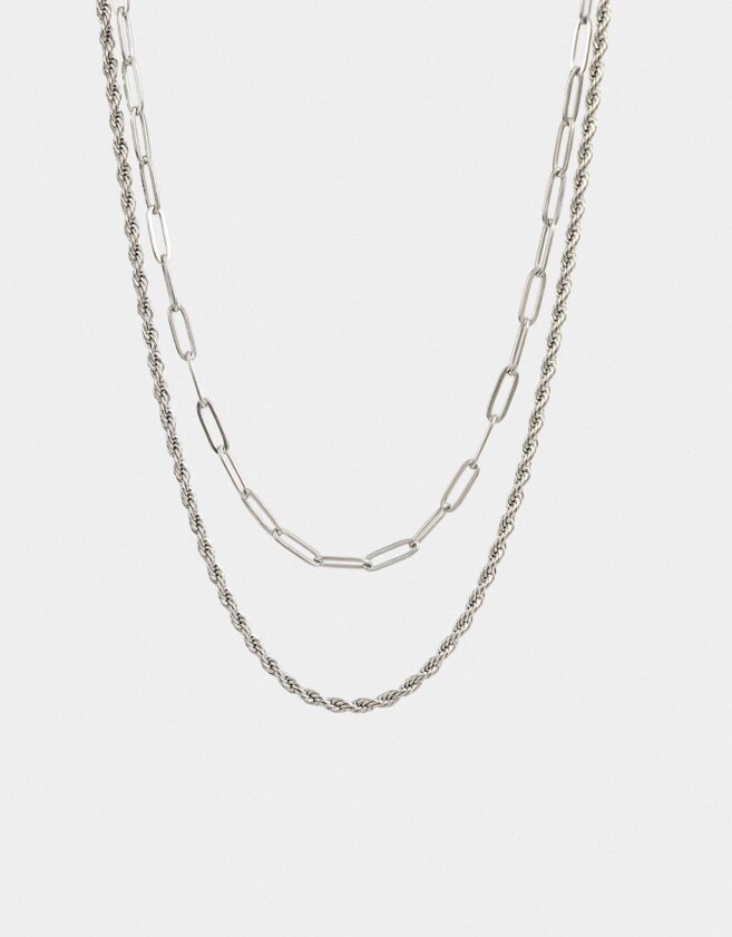 Collares Cortos Premium Silver Collar Corto De Acero Quirúrgico - Plateado