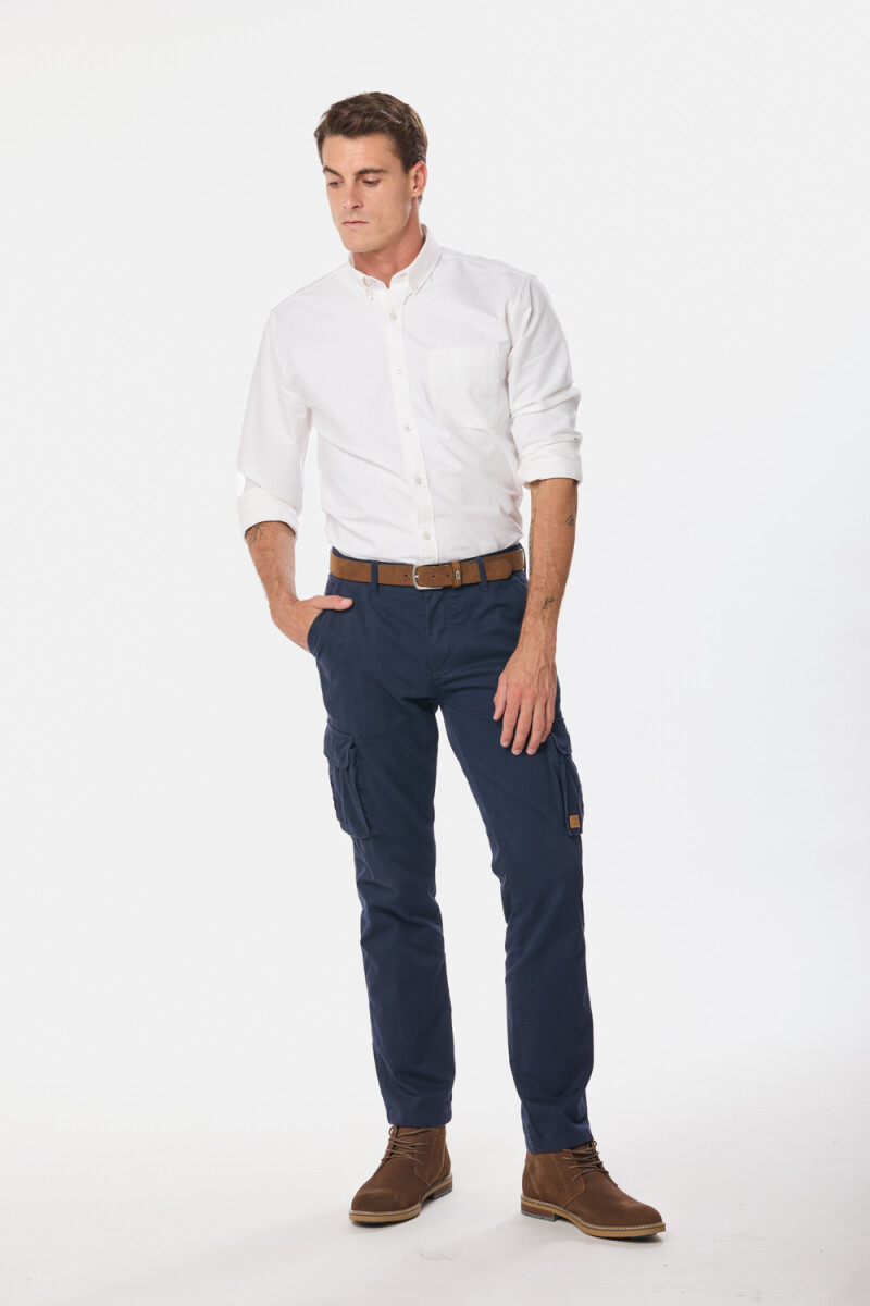 PANTALON CARGO - Azul 