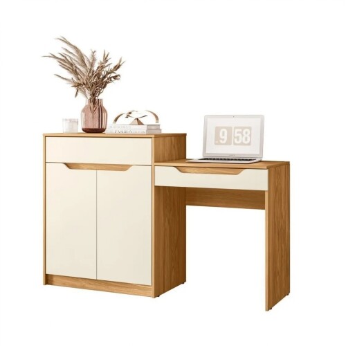 Escritorio Tocador 1 puerta 1 cajón - Trend Marron