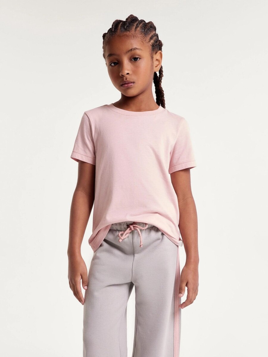 CAMISETA BÁSICA INFANTIL - ROSADO 