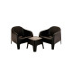 Set de 2 Sillas Skarpo + Mesa de exterior Negro