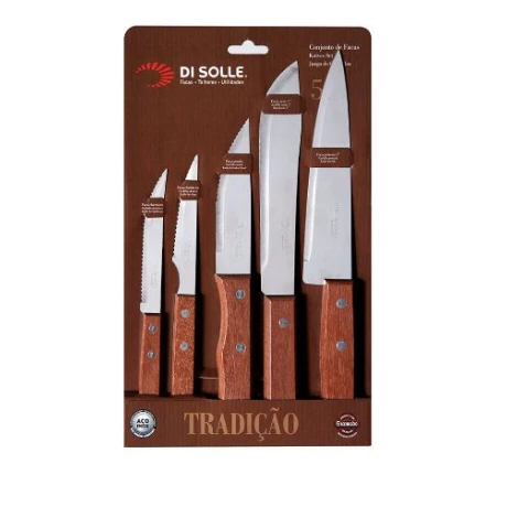 JUEGO 5 PIEZAS CUCHILLOS ASADO TRADICIONAL DI SOLLE JUEGO 5 PIEZAS CUCHILLOS ASADO TRADICIONAL DI SOLLE