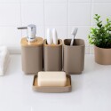 JUEGO DE ORGANIZADORES PARA BAÑO BAMBU 4 PIEZAS JUEGO DE ORGANIZADORES PARA BAÑO BAMBU 4 PIEZAS