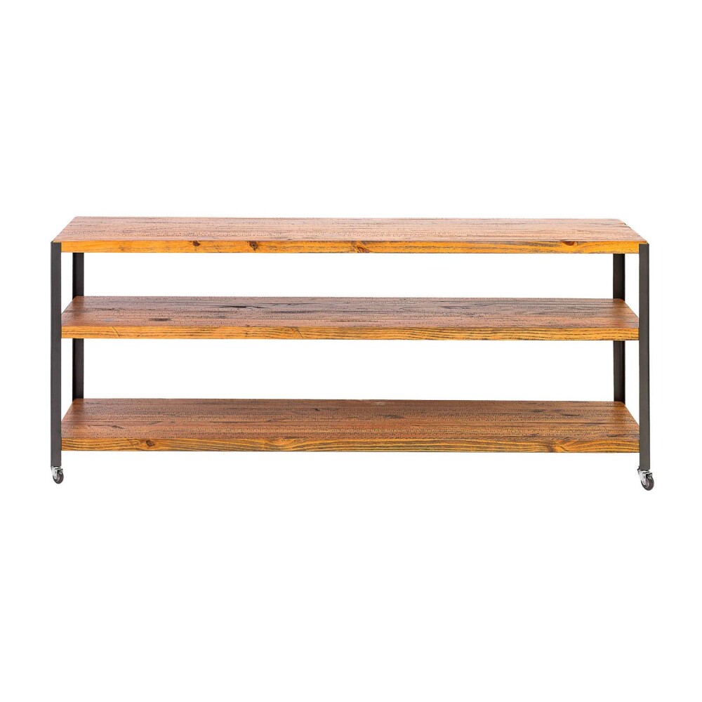 CONSOLA MADERA-Y-METAL MARRON YORK CASTAÑO