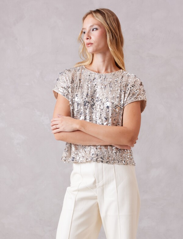 Blusa Noche Lentejue DORADO