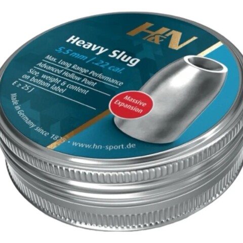 Chumbos Hyn Heavy Slug Calibre 5,5mm x 150 unidades Chumbos Hyn Heavy Slug Calibre 5,5mm x 150 unidades