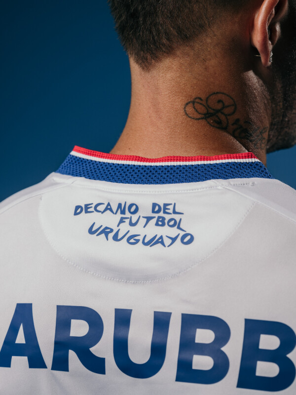 CAMISETA HOME OFICIAL 2025 Nacional Mujer Skuba, Blanco, Azul Royal