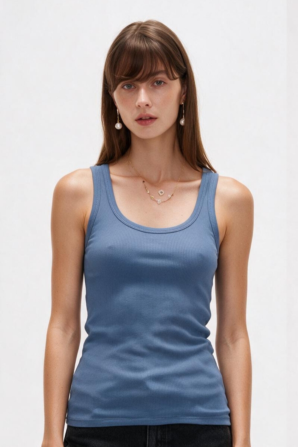 Musculosa Airi Azul Grisaceo