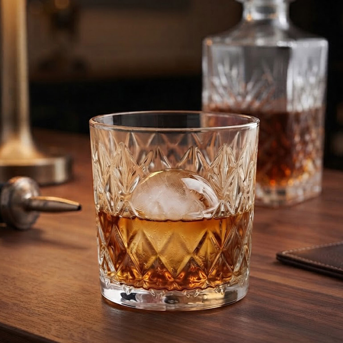 Vaso de Whisky Glamour 350ml - DORADO 