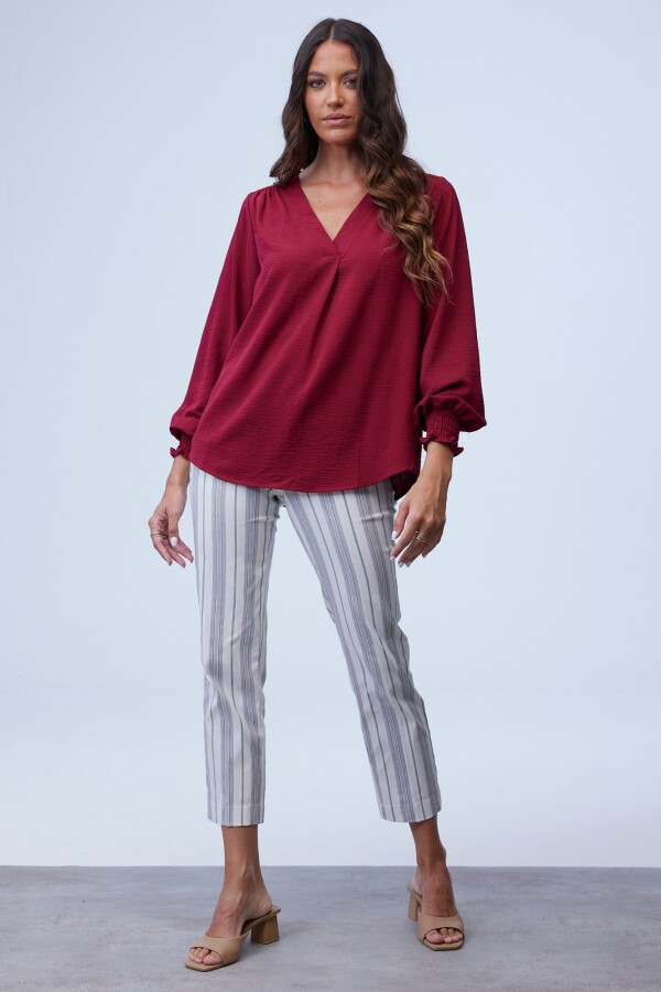 Blusa Frunces BORDEAUX