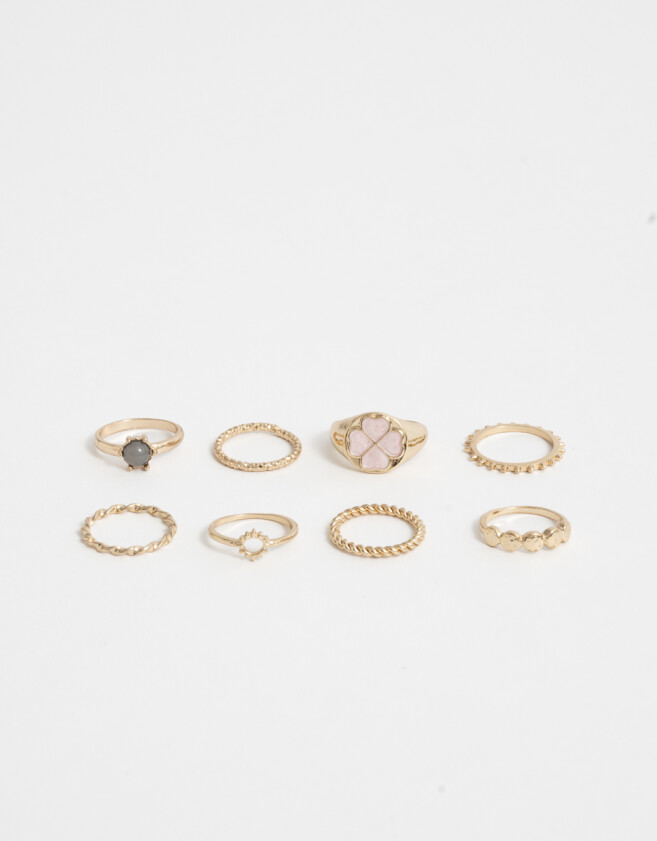 Sets Anillos Metal Set De Anillos De Metal - Dorado