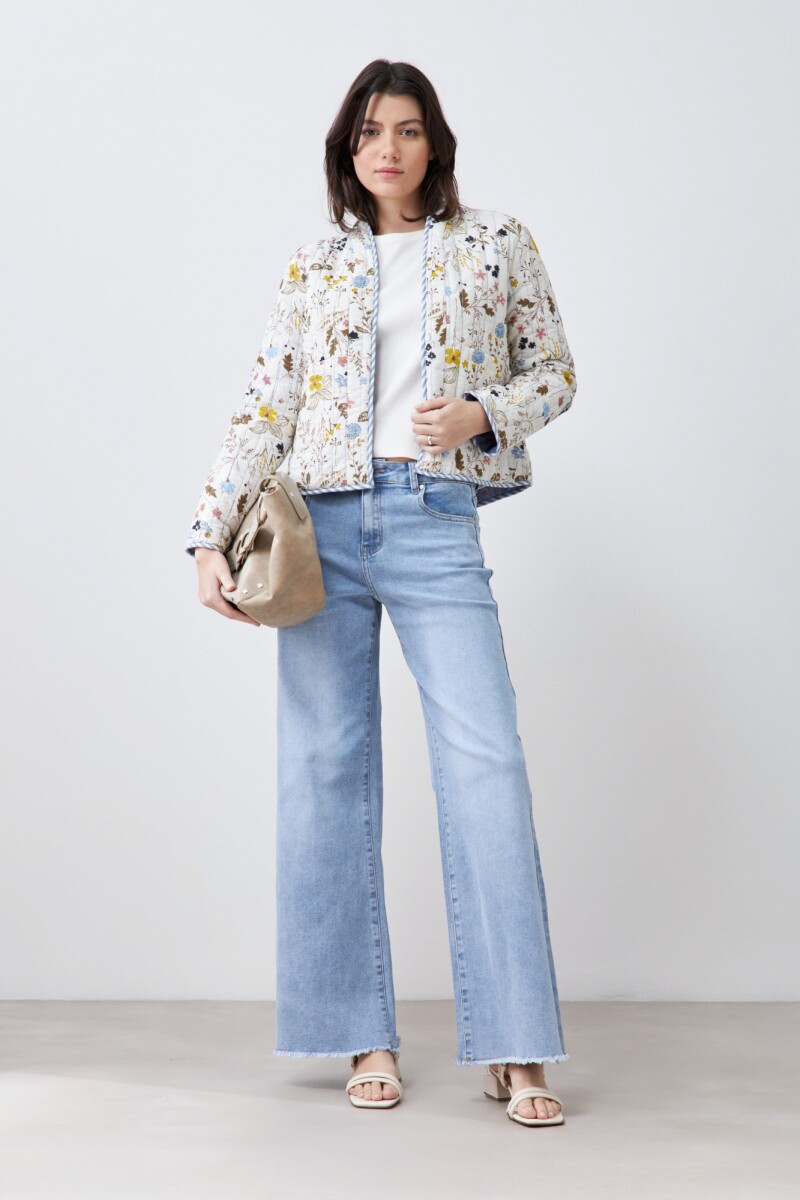 Chaqueta capitoneada reversible multicolor