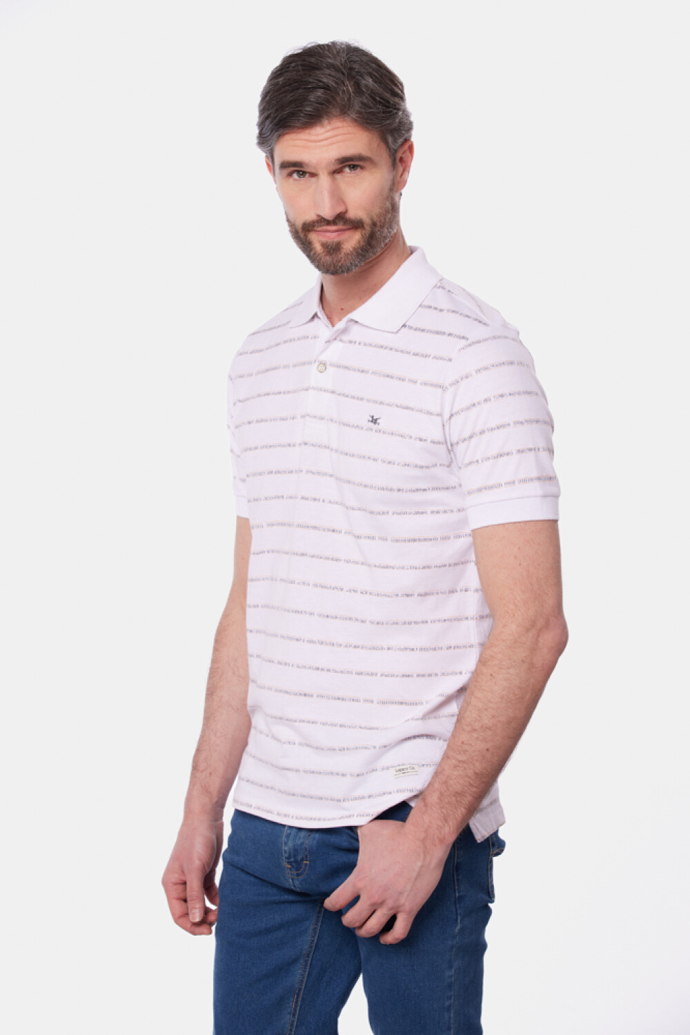 REMERA POLO ESTAMPADA Blanco