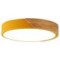 Luminaria Luz Fria Plafon Led Diám 30cm Metal Y Madera Amarillo