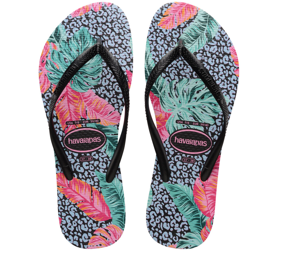 Slim Animal Floral Preto/Preto