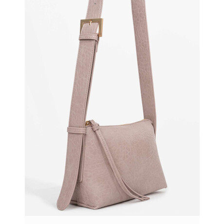 Bandolera Efecto Croco Rosa Piel