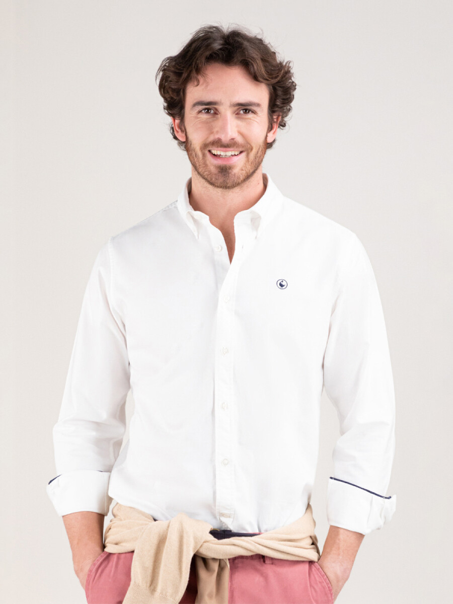 Camisa Garment Dyed - Blanca 