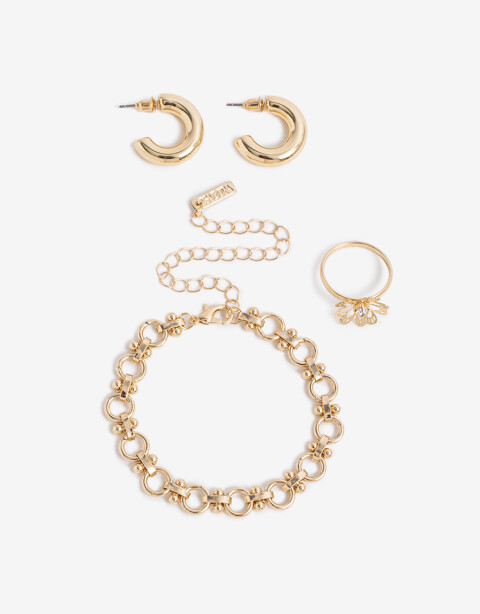 Bijouterie Set Con Dijes Bijou Set Metal - Dorado