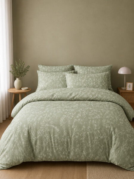 ACOLCHADO CON FUNDAS 2 PLAZAS VERDE