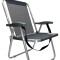 Sillón Alto playa en Aluminio c/ Correa Reforzado Hasta 140 Kg Max GRIS