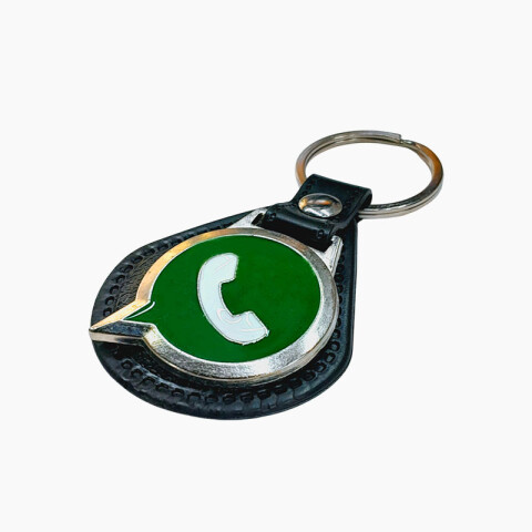 Llavero símil cuero Facebook y WhatsApp Llavero Símil Cuero Facebook Y Whatsapp
