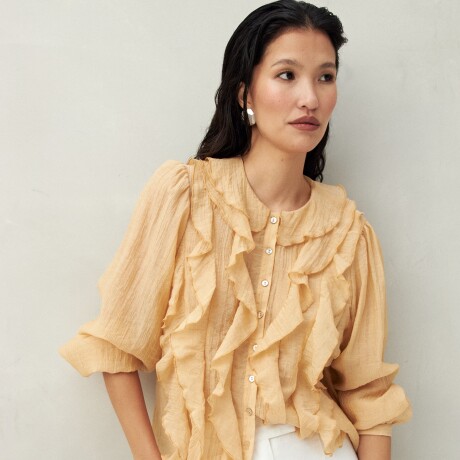 CAMISA FLORICA Miel