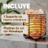 Lámpara De Sal Himalaya Luz Cálida Base Hierro Piedras Lámpara De Sal Himalaya Luz Cálida Base Hierro Piedras