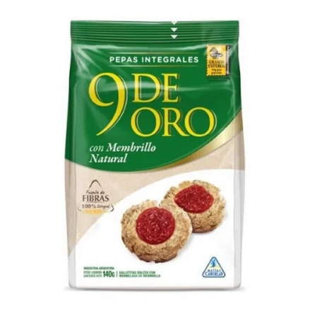 GALLETA PEPAS INTEGRALES 9 DE ORO 140G GALLETA PEPAS INTEGRALES 9 DE ORO 140G