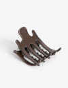 Broche Acrilico Broche Peineta Acrílico - Marron Chocolate